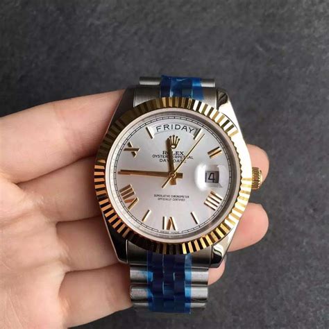 rolex day date two tone replica|rolex day date super clone.